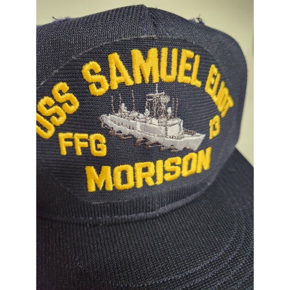 USS Samuel Eliot FFG 13 Morison AP vintage made in USA US Navy Trucker Hat Cap - Picture 3 of 8